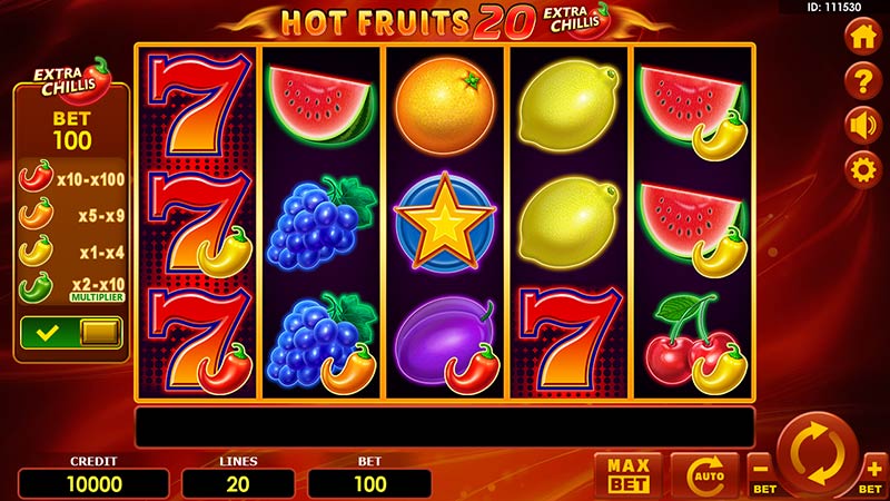 Hot Fruits 20 Extra Chillis
