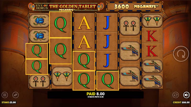 Eye of Horus Golden Tablet Megaways