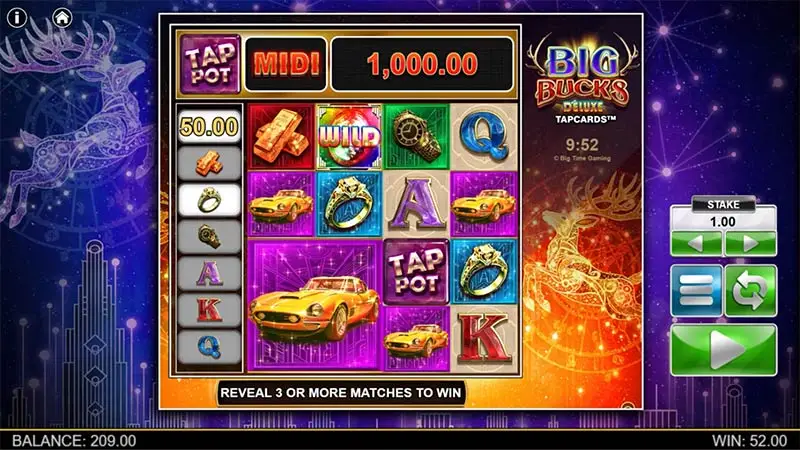 Big Bucks Deluxe Tapcards