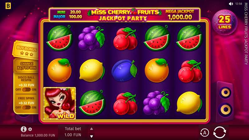 Miss Cherry Fruits Jackpot Party