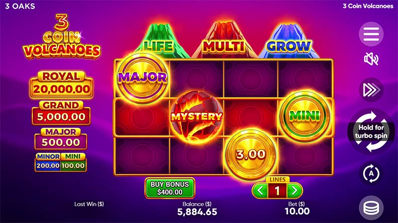 3 Coin Volcanoes