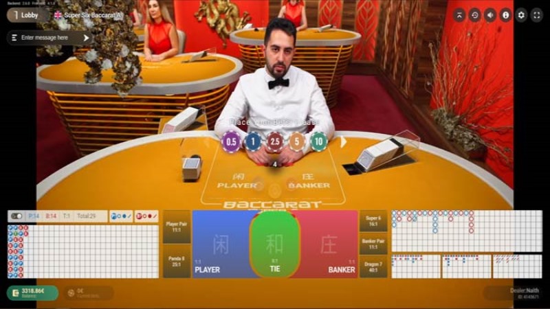 Super Six Baccarat A