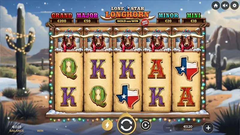 Lone Star Longhorn Xmas Hold and Win