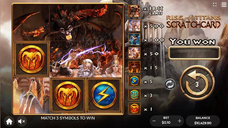 Rise of the Titans Scratch Card