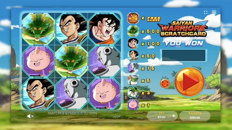 Saiyan Warriors Scratch Card
