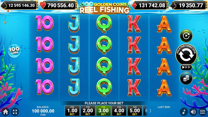 100 Golden Coins Reel Fishing