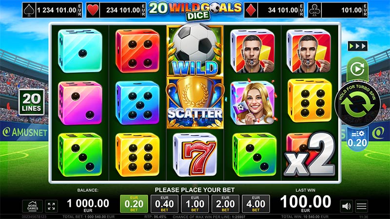 20 Wild Goals Dice