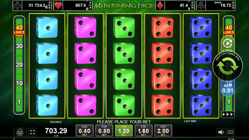 40 Burning Dice