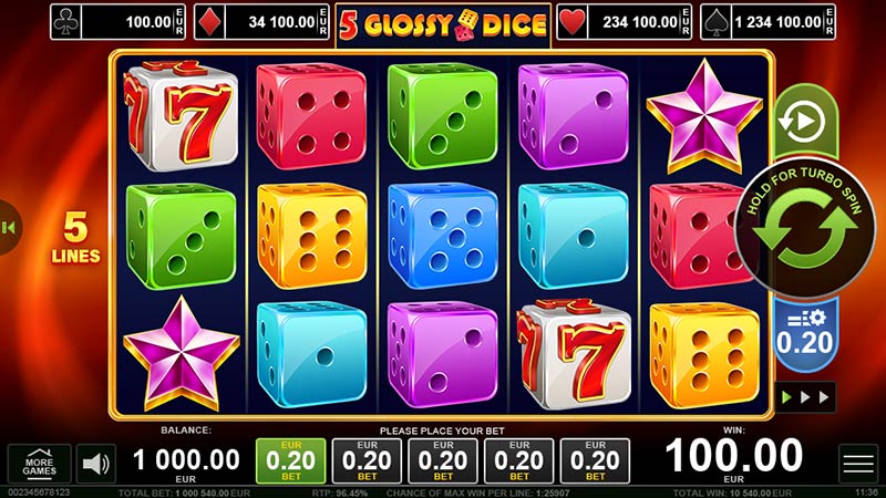 5 Glossy Dice