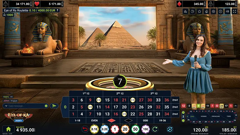 Eye of Ra Roulette 2000x