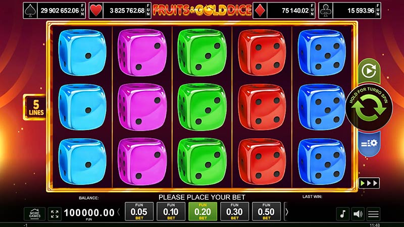 Fruits and Gold Dice