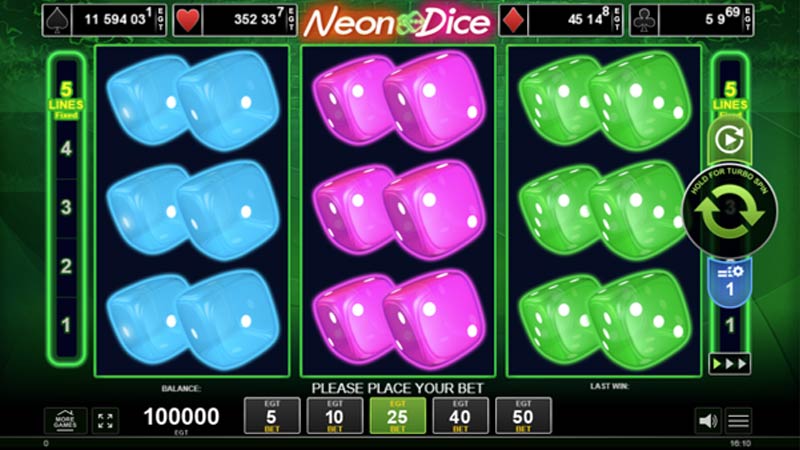 Neon Dice