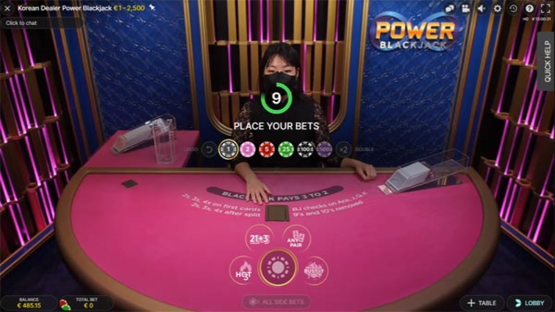 Korean Dealer Power Blackjack
