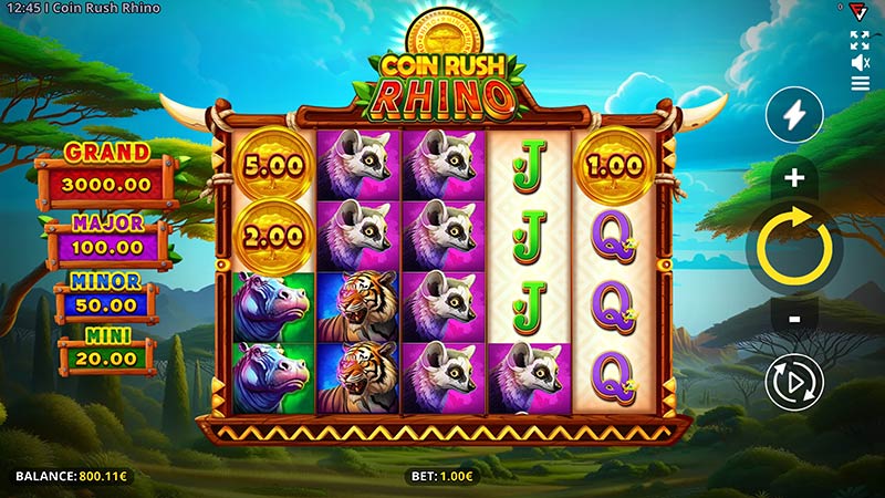 Coin Rush Rhino Running Wins