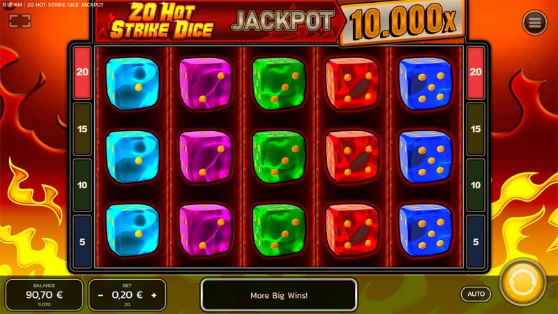 20 Hot Strike Dice Jackpot