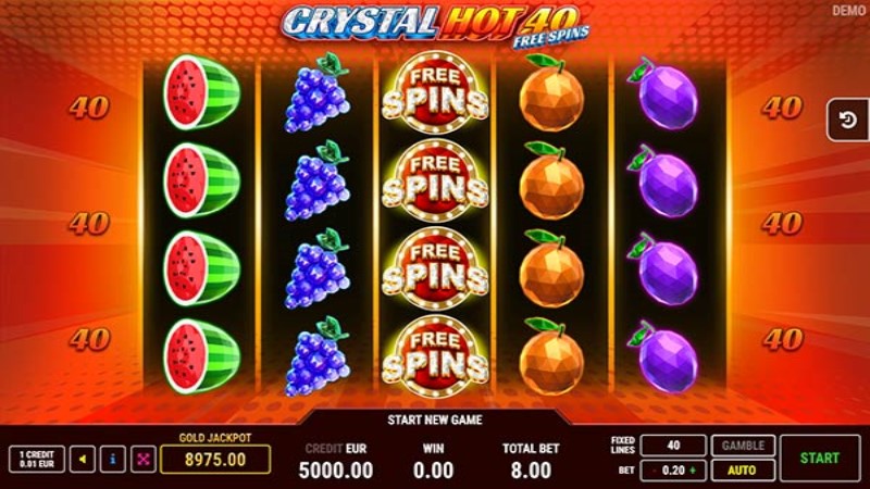 Crystal Hot 40 Free Spins