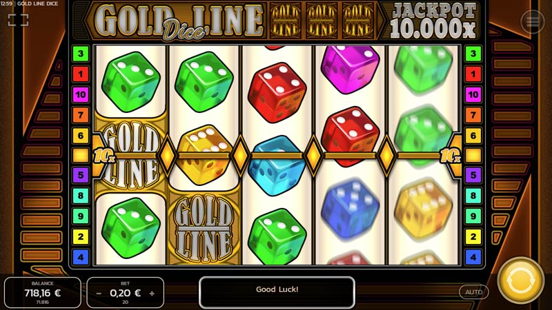 Gold Line Dice