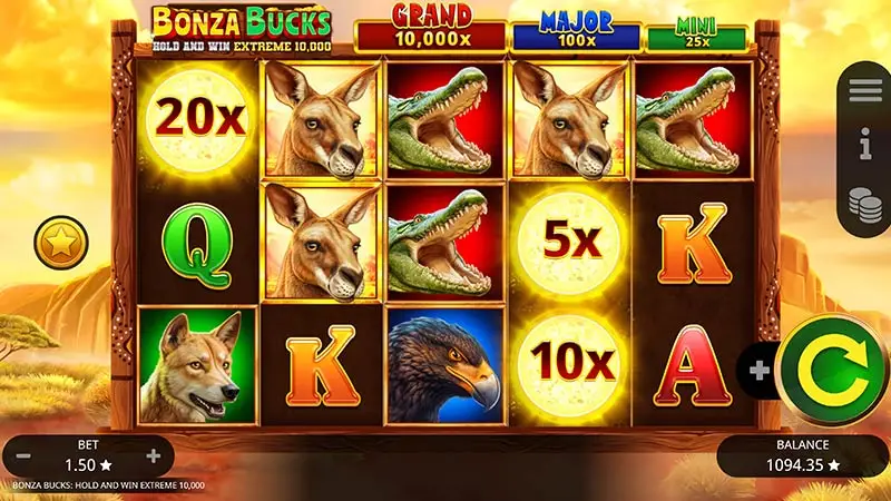 Bonza Bucks Hold and Win Extreme 10000