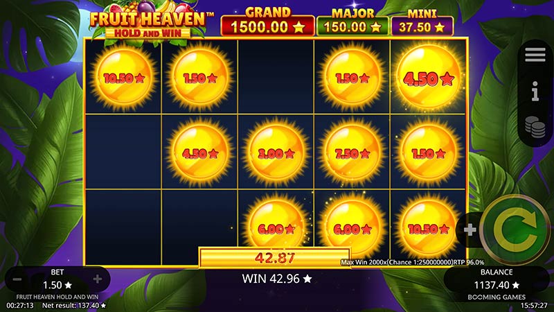 Fruit Heaven Hold and Win