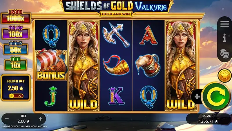 Shields of Gold Valkyrie Hold and Win