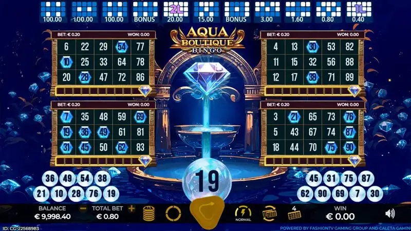 Aqua Boutique Bingo