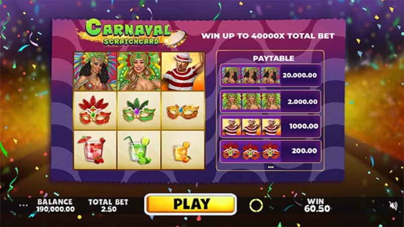 Carnaval Scratchcard