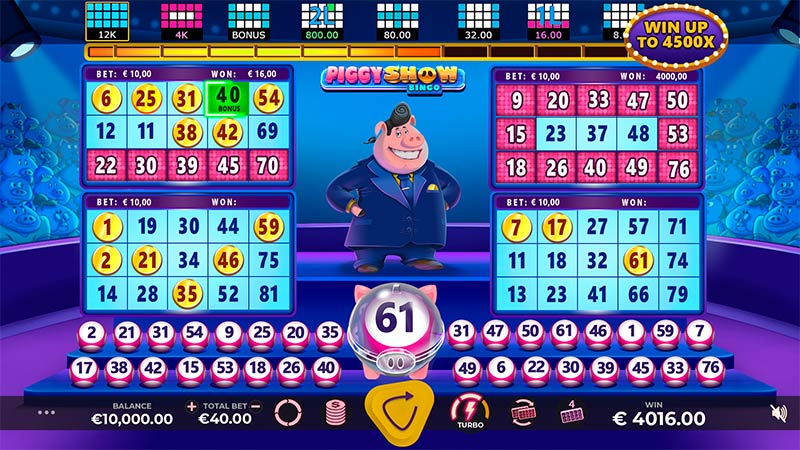 Piggy Show Bingo