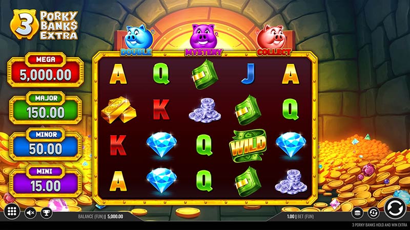 3 Porky Banks Hold and Win Extra
