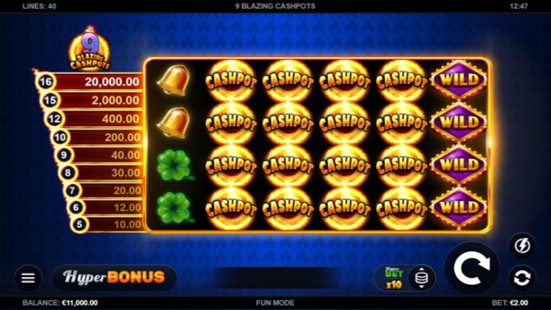 9 Blazing Cashpots Megaways