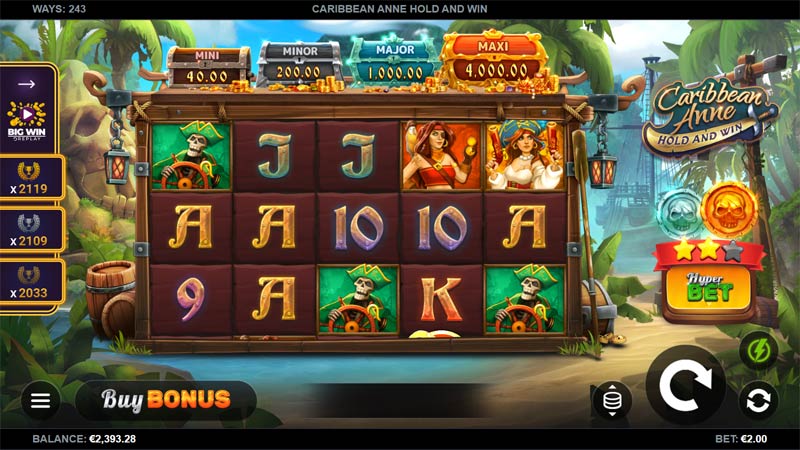 Caribbean Anne Hold and Win