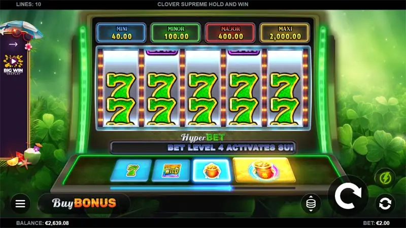 Clover Supreme Hold and Win