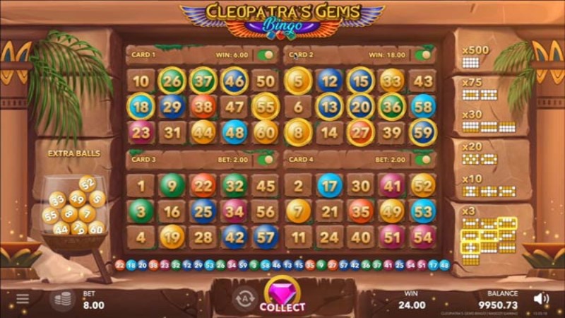 Cleopatras Gems Bingo