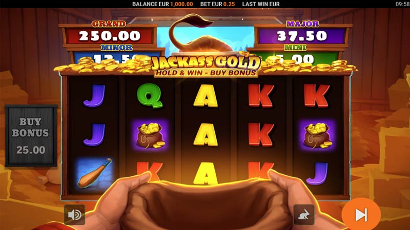 Jackass Gold Hold and Win Buy Bonus