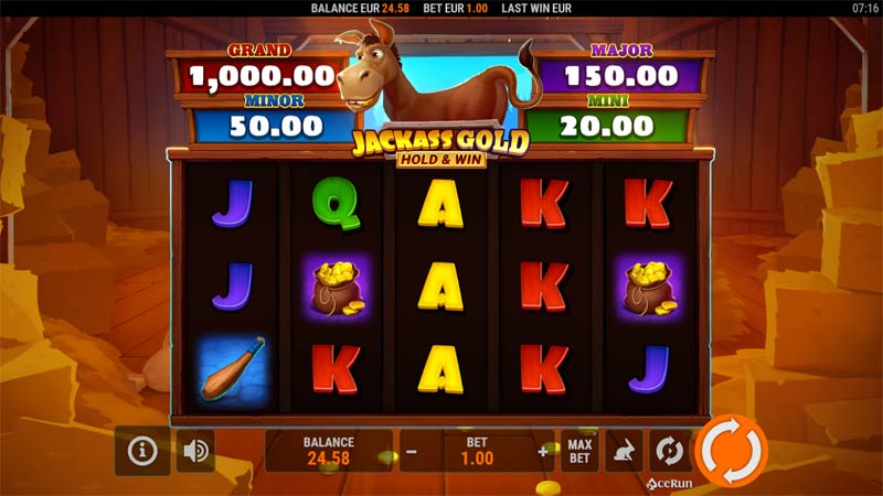 Jackass Gold Hold and Win