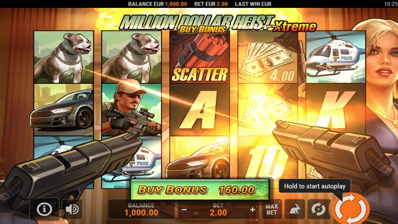 Million Dollar Heist Xtreme Buy Bonus