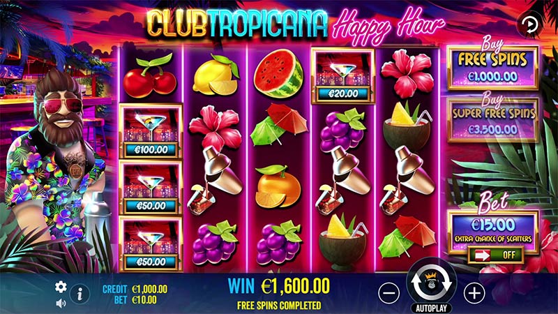 Club Tropicana Happy Hour