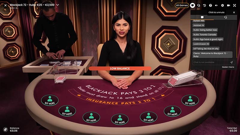 Blackjack 72 Ruby