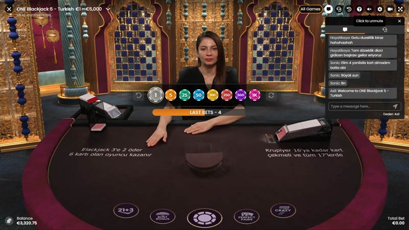 One Blackjack 5 Turkish