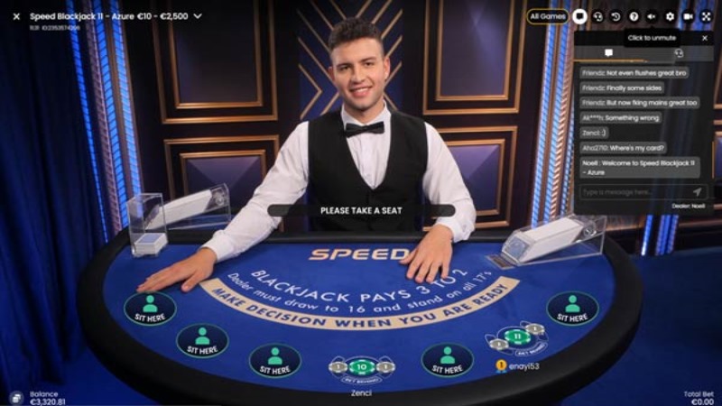 Speed Blackjack 11 Azure