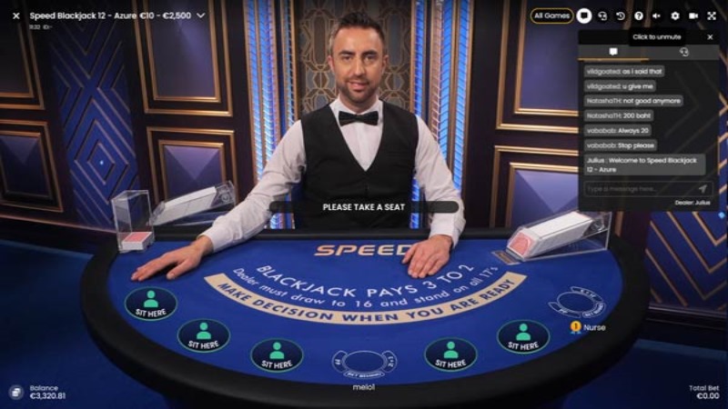 Speed Blackjack 12 Azure
