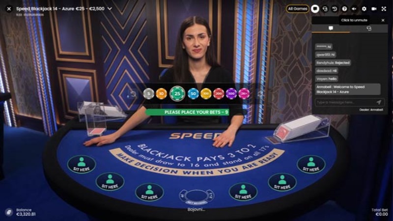 Speed Blackjack 14 Azure