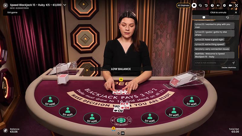 Speed Blackjack 15 Ruby