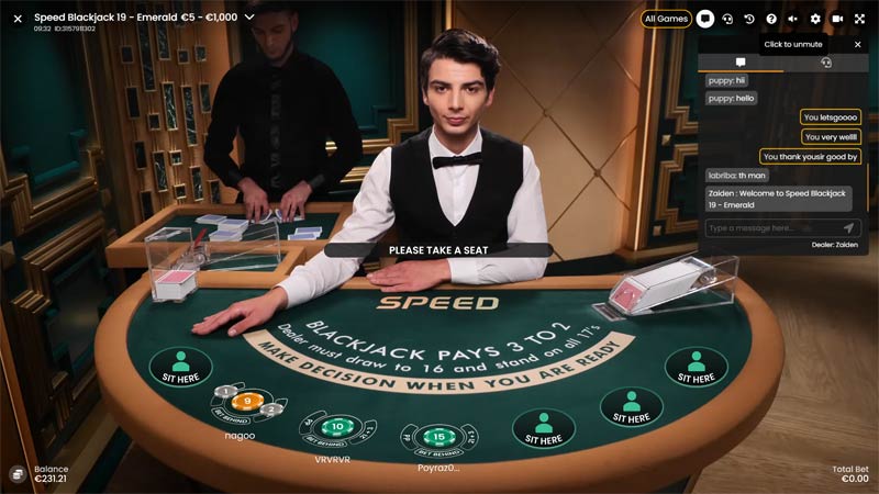 Speed Blackjack 19 Emerald