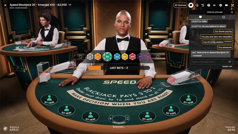 Speed Blackjack 20 Emerald