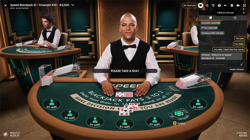 Speed Blackjack 21 Emerald