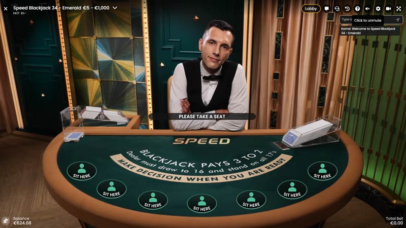 Speed Blackjack 34 Emerald