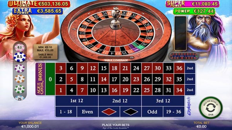 Age Of The Gods Jackpot Roulette