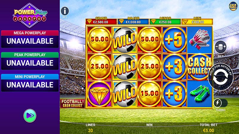 Football! Cash Collect PowerPlay Jackpot
