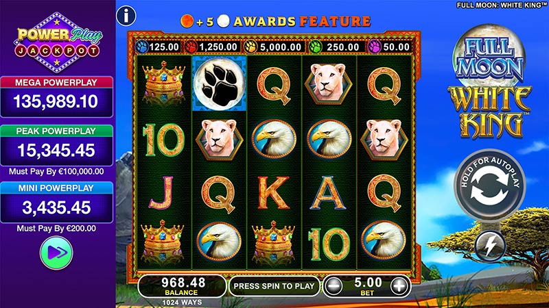 Full Moon White King PowerPlay Jackpot