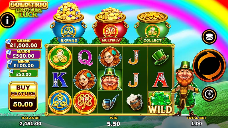 Gold Trio Leprechauns Luck